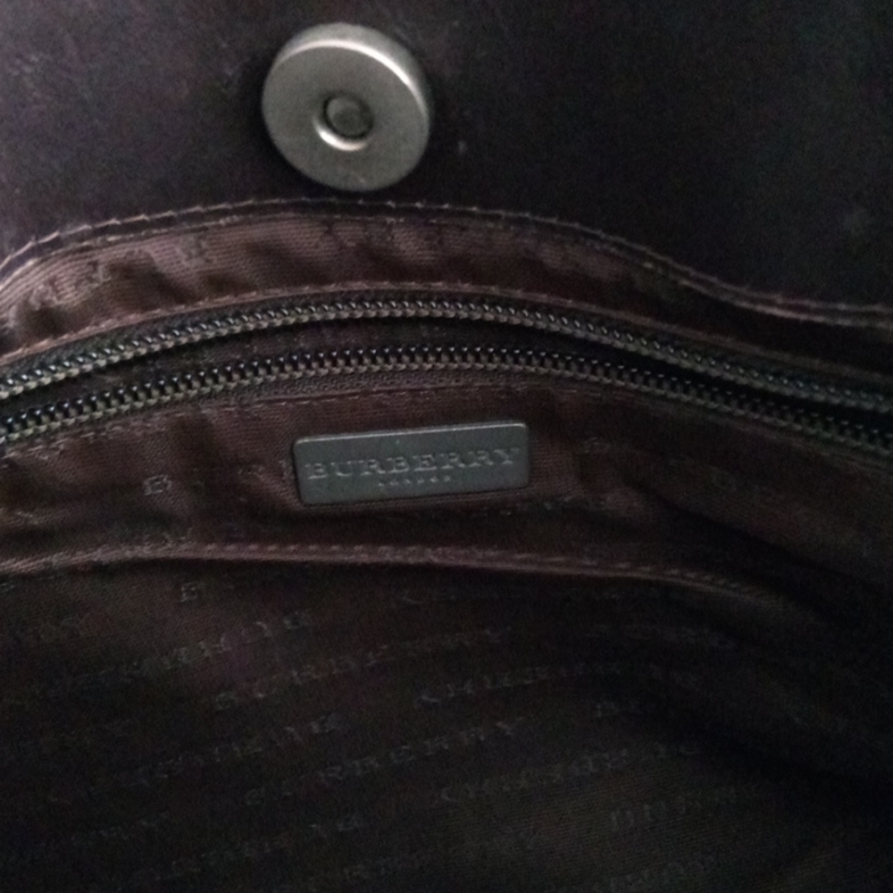 Large Burberry bag purse brown nova check leather - Picture 8 of 16